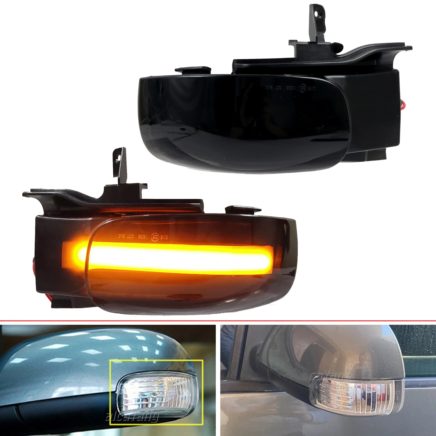 Автомобильные аксессуары для Volkswagen VW Touran 2003-2009 черные динамические светильник