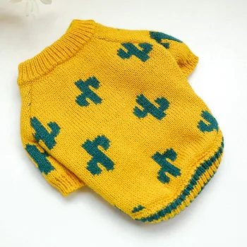 

Pet Winter Turmeric Cactus Pattern Sweater Comfortable Soft Warm Suitable for Pet Daily Wear Dog Clothes ropa para perro