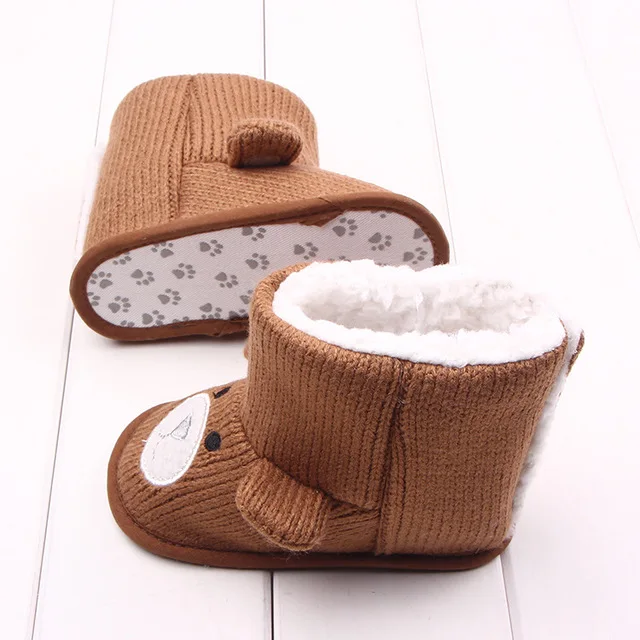 Baby Winter Boots Infant Toddler Newborn Cartoon Bear Shoes Girls Boys First Walkers Warm Snowfield Booties Boot Zapatos Bebe
