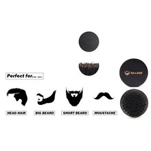 Ручная работа, 6,5 см, Мужская щетина для волос кабана, щетка для бороды, расческа для бритья, Массажная щетка для лица, желтая щетка для усов