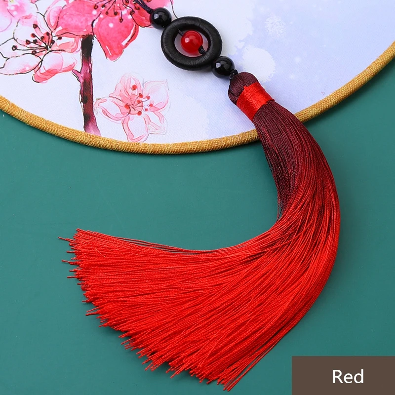 Tassel Fringe Tassel Decoration Tassel Accessories Tassel Trim Mini Tassels 2Pcs New Ring Beads Tassels DIY Curtain Garment Clothes Bag Car Decorative Craft Supplies Classical Style Tassel Pendant