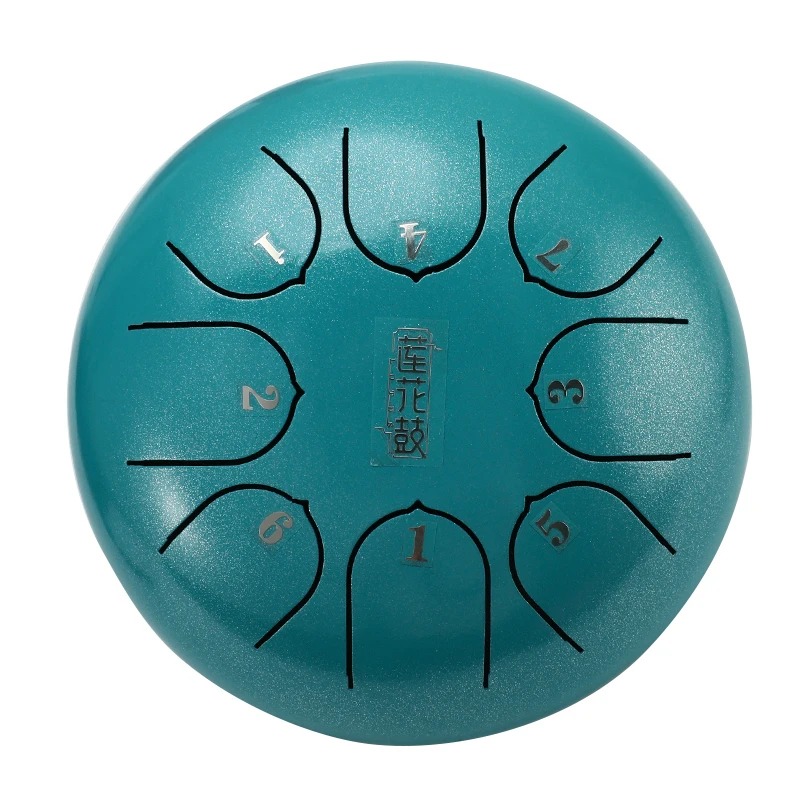 8'' Alloy Steel Tongue Drum 8 Notes Major Scale Handpan Hand Tankdrum Drum Music Instruments for Meditation Yoga