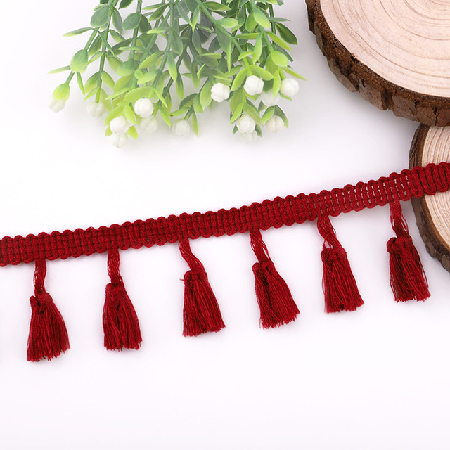 Cotton Fringe 5/10Yards 4.0cm Lace Tassel Trimming Colorful Ribbon Garment Sewing Accessory Curtain Decorative