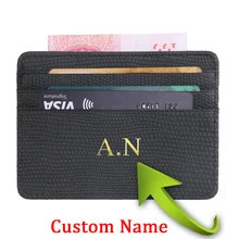 Carteira personalizada lichee padrão gravado bolsa de moedas pequena dos homens das mulheres personalizadas rfid cartão de identificação titular do cartão de proteção