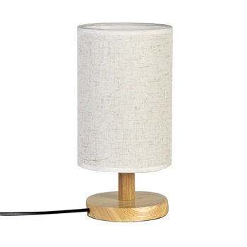 

Night Light USB Port Living Room Led Modern Linen Fabric Bedside Table Lamp Office College Dorm Stand Home Decor Round Simple