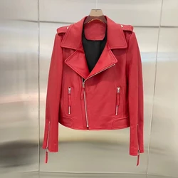 Women Coat Spring Short Clothes New Zealand Import Real Sheepskin Jacket Slim Style Female Overcoat Turn-Down Collar
