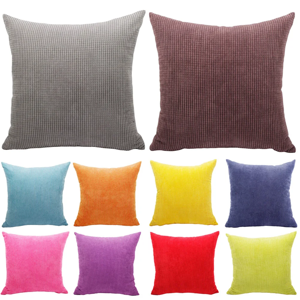 

Soft Large Pillow Case Corduroy Cushion Cover Office Sofa Bed Car Home Decor HOMHT0305A