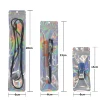100 Pcs Hologram Aluminum Foil And Transparent Zip Lock Bags Long Plastic Pouch Watch Pen Jewelry Cosmetic Usb Data Cable Bags 2