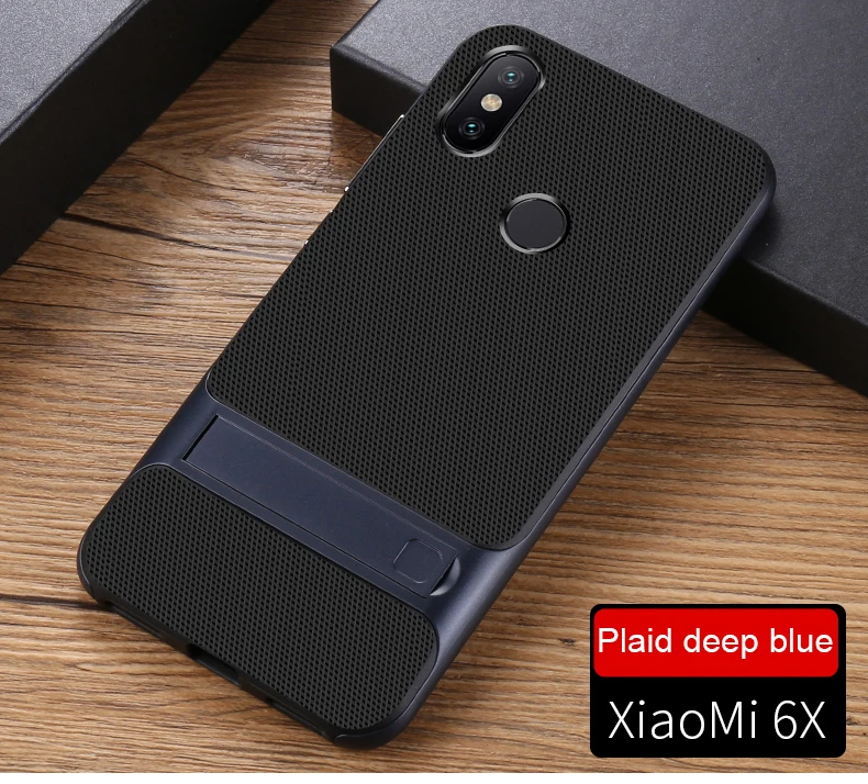 Для xiaomi 5S 5X6 6X A1 MIX2 модный Ромбический текстурный кронштейн TPU+ PC чехол для телефона для redmi Note4X Note6Pro Note7