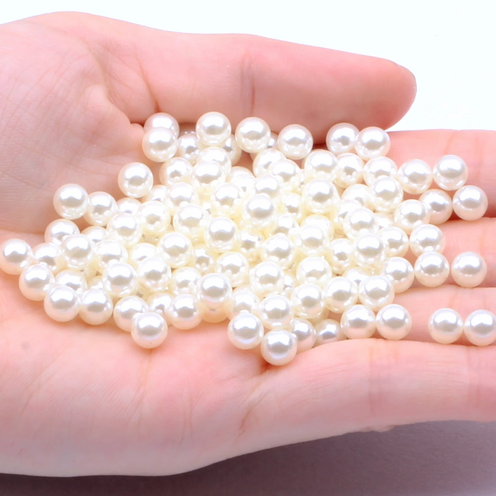 

No Hole Round Pearls 1.5-12mm Different Quantities And Colors To Choose Imitation Pearls Craft Art DIY Bead Nail Art Decorations