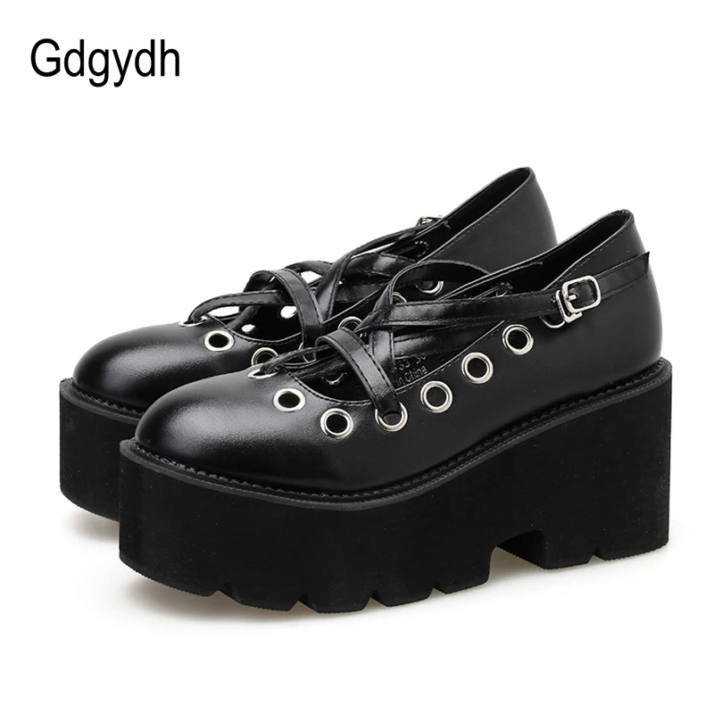 Женские студенческие туфли Gdgydh черные повседневные из искусственной кожи на