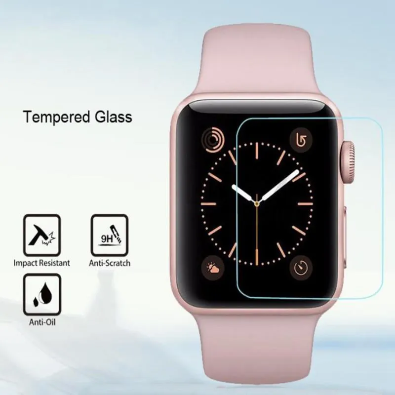 Чехол из ТПУ для Apple Watch 38 мм 42 мм Качество 9H Закаленное стекло протектор для iwatch 38 мм 42 мм 200 шт./лот