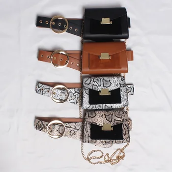 

Versatile and fashionable new style snake pattern small square bag with one shoulder carrying bag and simple Korean version