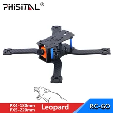 FPV frame drone carbon fiber racer kit for RC drone model racing quadcopter/PHISITAL Leopard PX4 PX5 180/220mm drone frame kit 120mm carbon fiber frame kit for diy micro fpv racing quadcopter support 8520 coreless motor