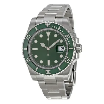 

Luxury 40mm Sapphire Glass Hulk green anniversary Ceramic bezel limited 116400 SUB Stainless Glide lock automatic mechanical Men