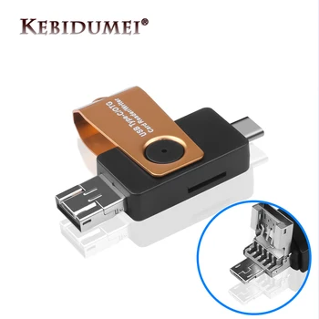 

Kebidu 3 In 1 Type C OTG Card Reader For PC Phone Portable USB2.0 Support USB TF Card Micro SD Data Transmission Card Reader