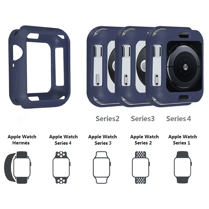 \ Матовый ТПУ чехол для Apple Watch Series 5 4 44 мм 40 мм цветная крышка полная защитная оболочка для iWatch 5 4 40 мм 44 мм бампер для часов
