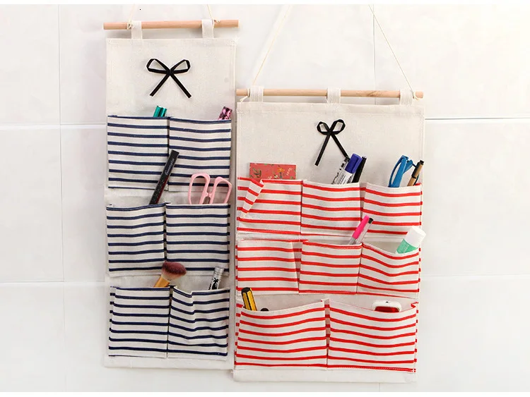 Originality Multi Pocket Bow Cotton Accept Hanging Bag Door After The Wall On Dormitory Suspension Multi Type Home Furnishing