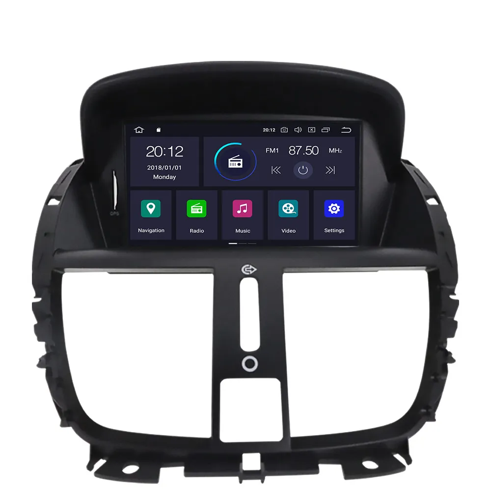 DSP ips Android 10 2 DIN экран автомобиля gps-навигация, dvd-плеер радио для peugeot 207 2008-2012 воспроизводитель Мультимедиа Радио