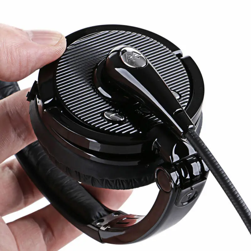 Trucker Drivers Over the Head Headphones Boom Mic Bluetooth Noise Canceling Headset for PS3