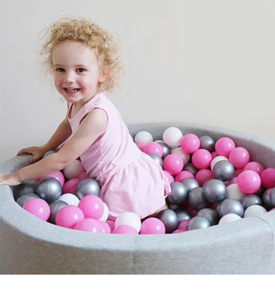 50 шт./лот, детские игрушки, экологически чистые шарики, красочные мягкие пластиковые шарики, забавные детские игрушки для купания, океанские волнистые шарики диаметром 7 см