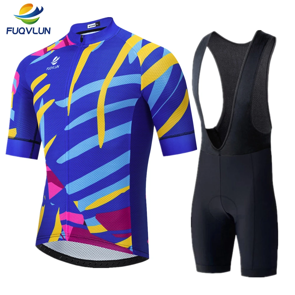 FUQVLUN, летний комплект для велоспорта, Майо, Ropa Ciclismo, одежда для велоспорта, одежда для горного велосипеда, Униформа, комплект для велоспорта-65DE - Цвет: Set