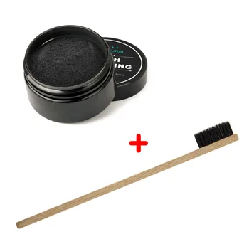 

New Natural Teeth Whitening Whitener Activated Organic Charcoal Powder Polish Teeth Clean Strengthen Enamel + Bamboo Toothbrush