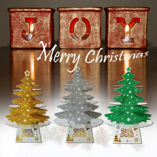 Dekorasi Natal Dari Kardus 1 Buah Dekorasi Natal Ornamen Natal 3d Kardus Pohon Natal Ornamen Desktop Dekorasi Noel untuk Rumah