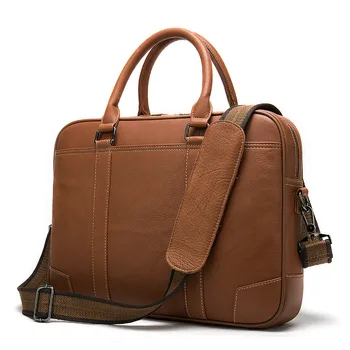 

Europe and America New Men's Genuine Leather Shoulder Bag Handbag 14 inch computer Briefcase