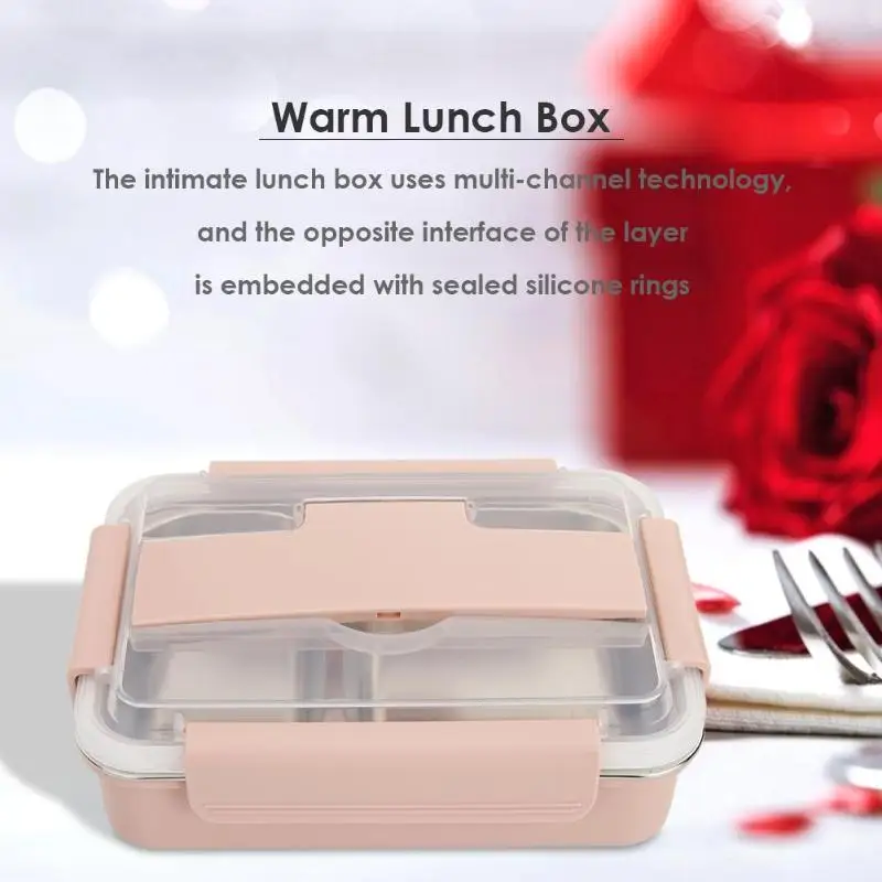 Разделенные сетки Ланч-бокс из нержавеющей стали Bento box утолщение пищевой контейнер Ланч-бокс экологичный натуральный дропшиппинг
