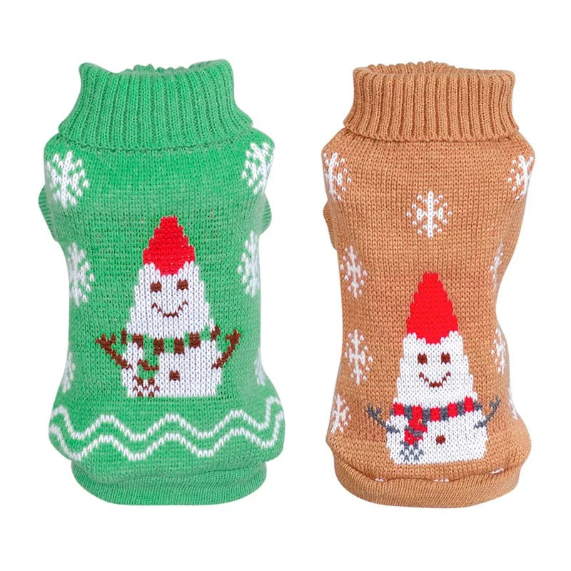 Вязаный свитер для домашних животных, осенний и зимний теплый костюм для собак, Рождественский клетчатый утепленный свитер для собак, свитер со щенком, джемпер, Прямая поставка