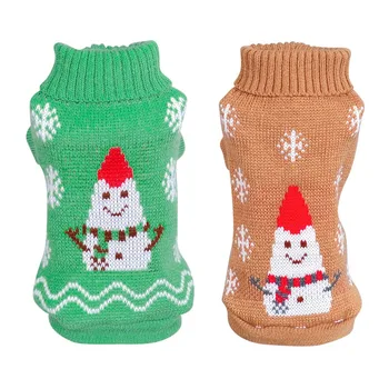 

Pet Knitted Sweater Dog Autumn And Winter Warm Costume Christmas Plaid Dog Thickening Sweater Puppy Sweater Jumper Dropship