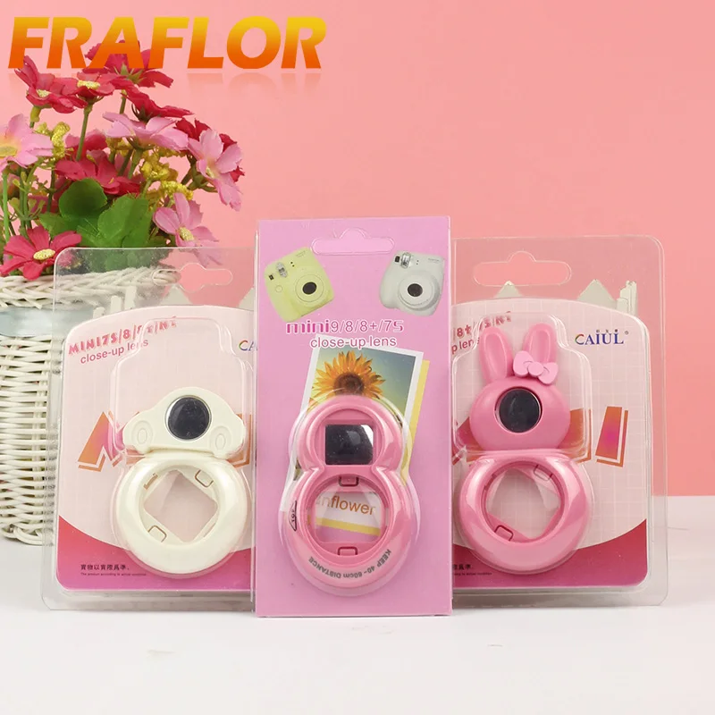 3 шт./партия, милый рисунок «Hello kitty» с кроликом для камеры Fujifilm Instax Mini 7s 8, зеркало для съемки селфи разных цветов