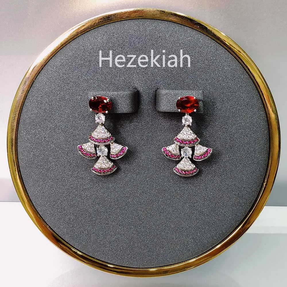 Женские аристократические серьги Hezekiah вечерние в виде веера для выпускного