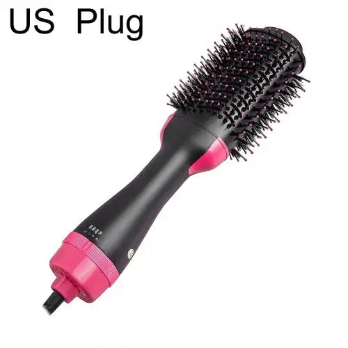 US Plug 1000 Вт многофункциональный прямой кудрявый анти-Отсоединяемый одношаговый объемный парикмахерский инструмент расческа для волос расческа прямые бигуди для дома - Color: US Plug
