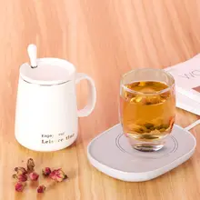 USB Тепловой Coaster белый теплый Coaster 55 градусов постоянной температуры Coaster Отопление изоляции Coaster подарок