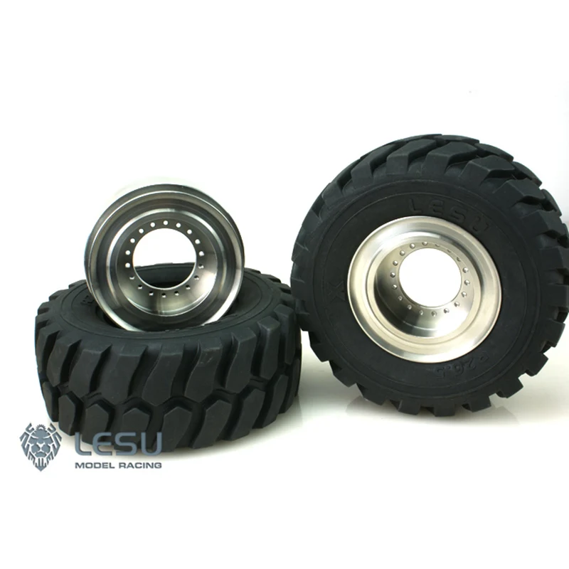 

LESU Stainless Steel Hub Wheel Tyre for 1/15 RC Hydraulic Loader