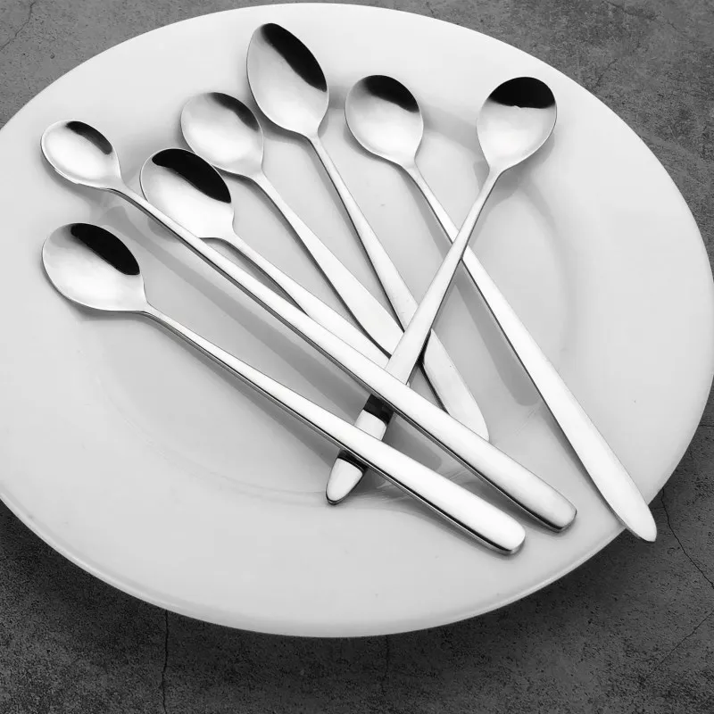 spoons Dessert coffee tea cocktail stir ice cream soup ladle Stainless steel lunch ware kitchen accessories Cooking tools