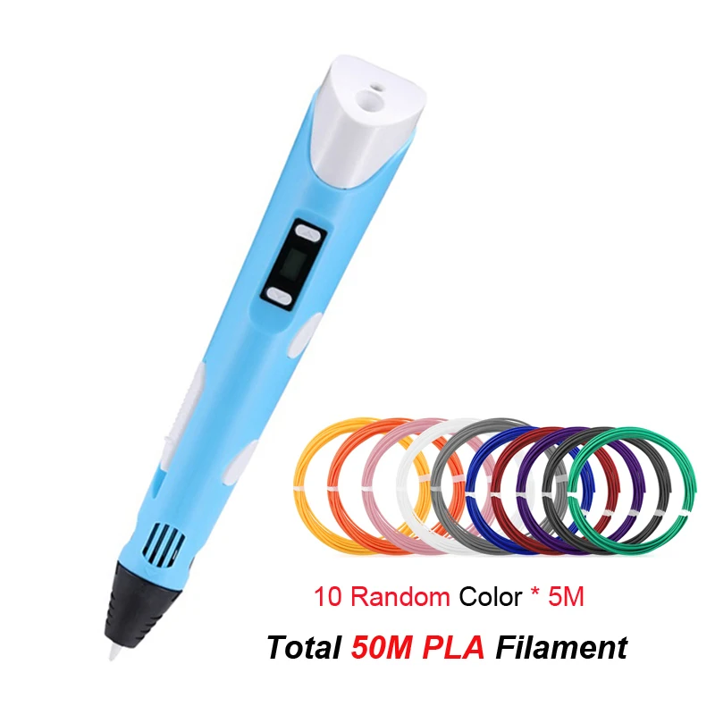 

3D Printing Pen DIY 3D Pen High Temperature 3D Graffiti Painting Pens with PLA Filament for Kid's Educational Drawing Toys Gift