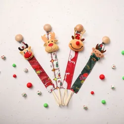 1PC Baby chain for pacifier Plush Elk 100% Cotton Newborn Soothing Pacifier Clip Soother Nipples Christmas Gift Teething Toy