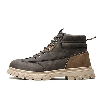 

Martin boot men's mid-boot fall/winter vintage mid-boot men's bootie Korean style high-top work boots
