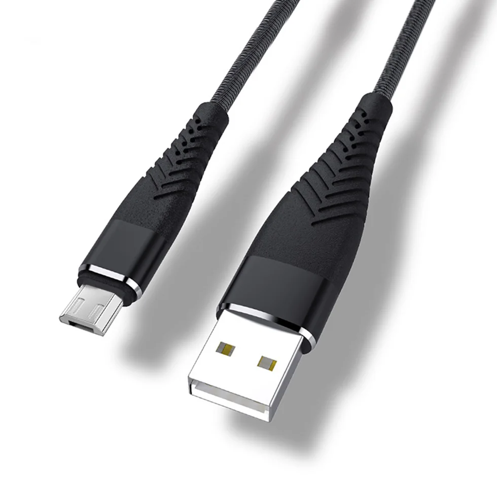 2 м 3M Micro USB Дата-кабель для зарядного устройства мобильного телефона провод шнур для samsung S7 Xiaomi Redmi 7 7A Note 4 4X5 Microusb длинная Быстрая зарядка - Цвет: Черный