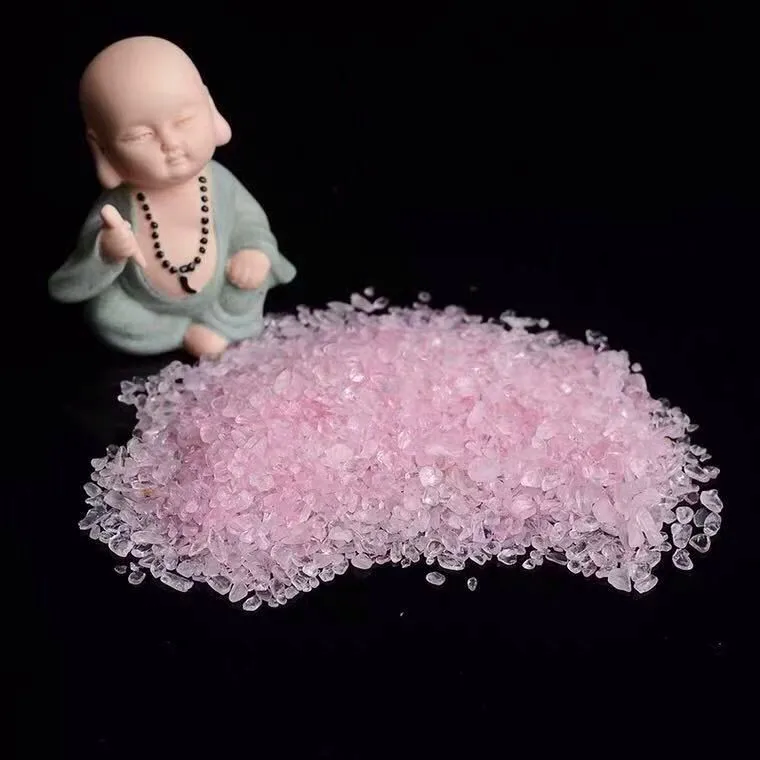 

100g 4 Размеры натуральный розовый крысталл щебень точки кварц гравий Чакра Исцеление Reiki из кварца кристаллы украшения DIY украшения