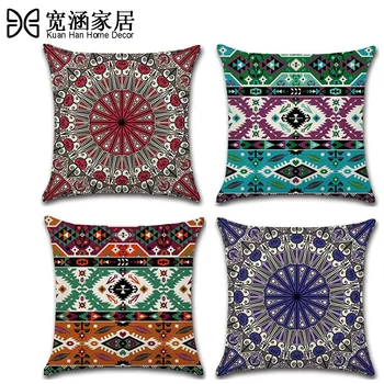 

45x45cm India Mandala Pillowcase Cushion Cover Sofa Decorative Pillows Pillow Covers Decorative Car 45*45 Throw Pillows Almohada