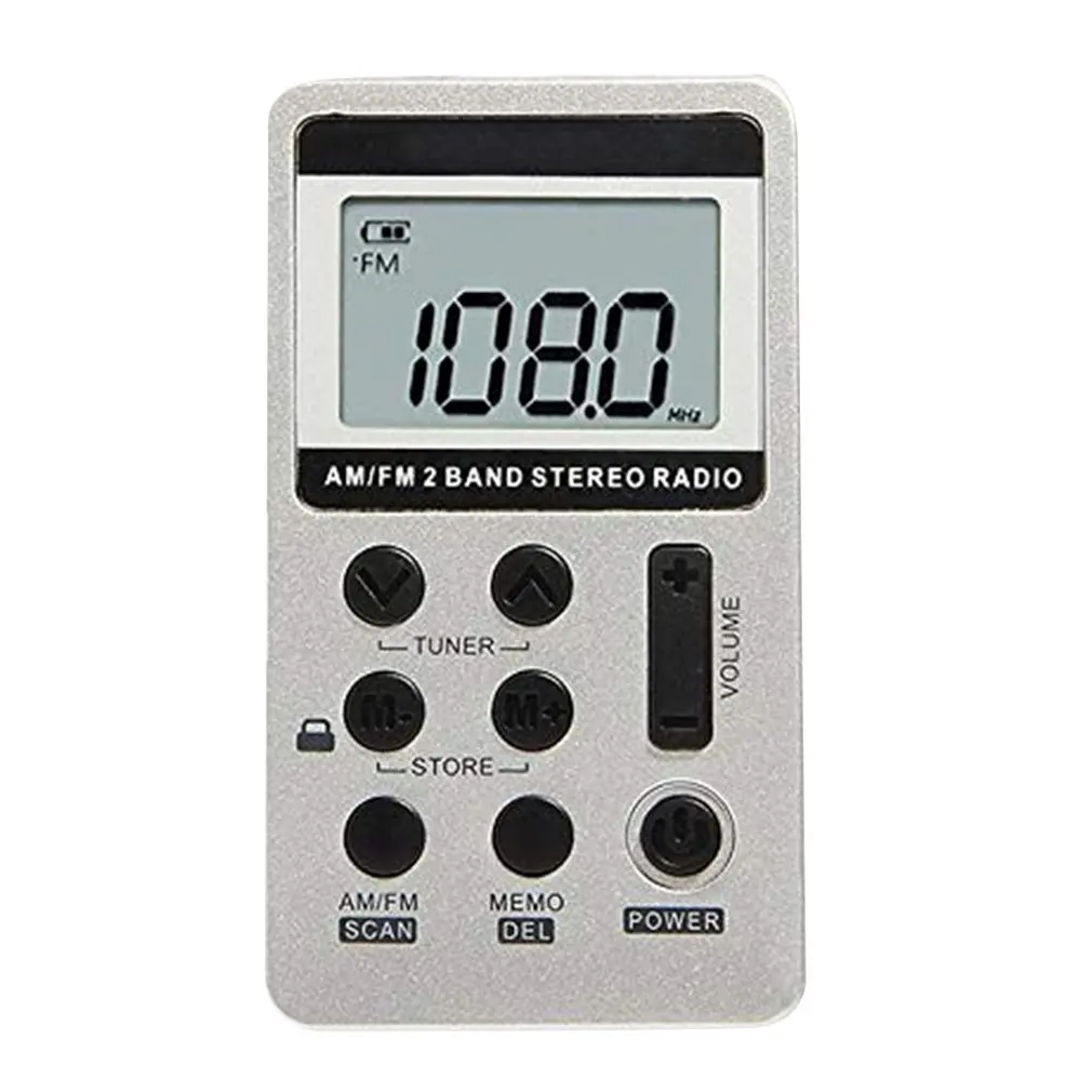 Портативное минирадио Портативный цифровой FM USB TF MP3 плеер перезаряжаемая колонка - Цвет: Silver