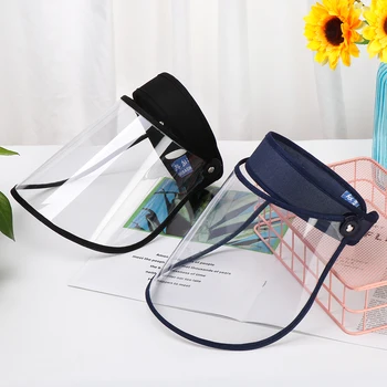 

Useful Full Face Shield Mask 1Pcs Clear Flip Up Visor Oil FumeWork Guards Cycling Face CoveringSun Hats