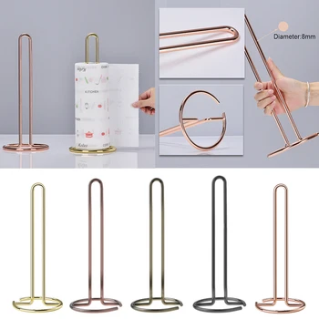 

Metal Toilet Paper Holder Stand Tissue Roll Shelf Rack For Dining Table Bathroom Fixture Storage Organizer