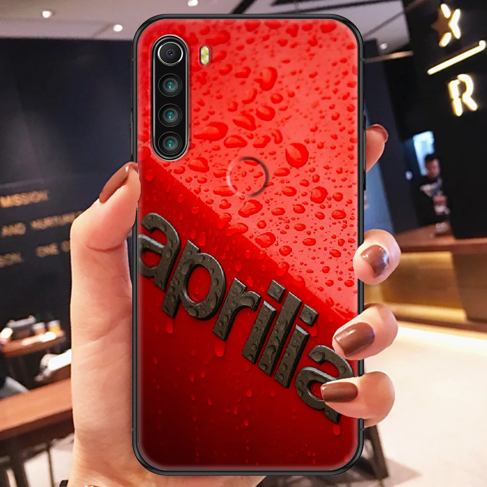 Apriliaes moto logo Phone case For Xiaomi Redmi Note 7 7A 8 8T 9 9A 9S K30 Pro Ultra black soft bumper pretty prime 3D hoesjes cases for xiaomi blue Cases For Xiaomi