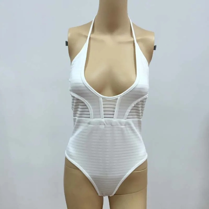 

1 Pcs Women Swimsuit Swimwear Bikini Hollow Solid Color for Beach Holiday Bathing FOU99