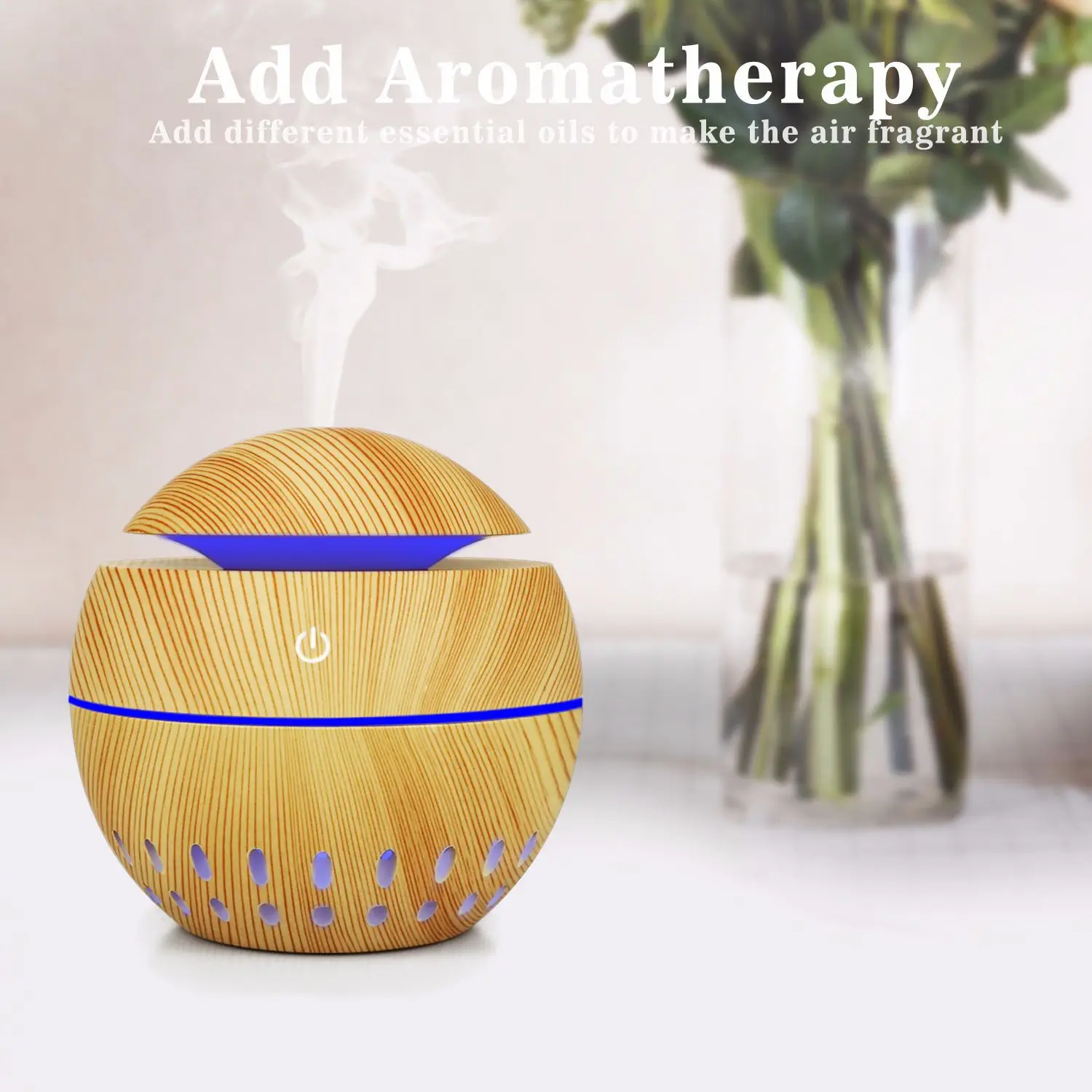 

USB Wood Grain Humidifier 2019 New Style Creative Hollow out Humidifier Mushroom Aroma Diffuser for Home & Office Use Small Appl